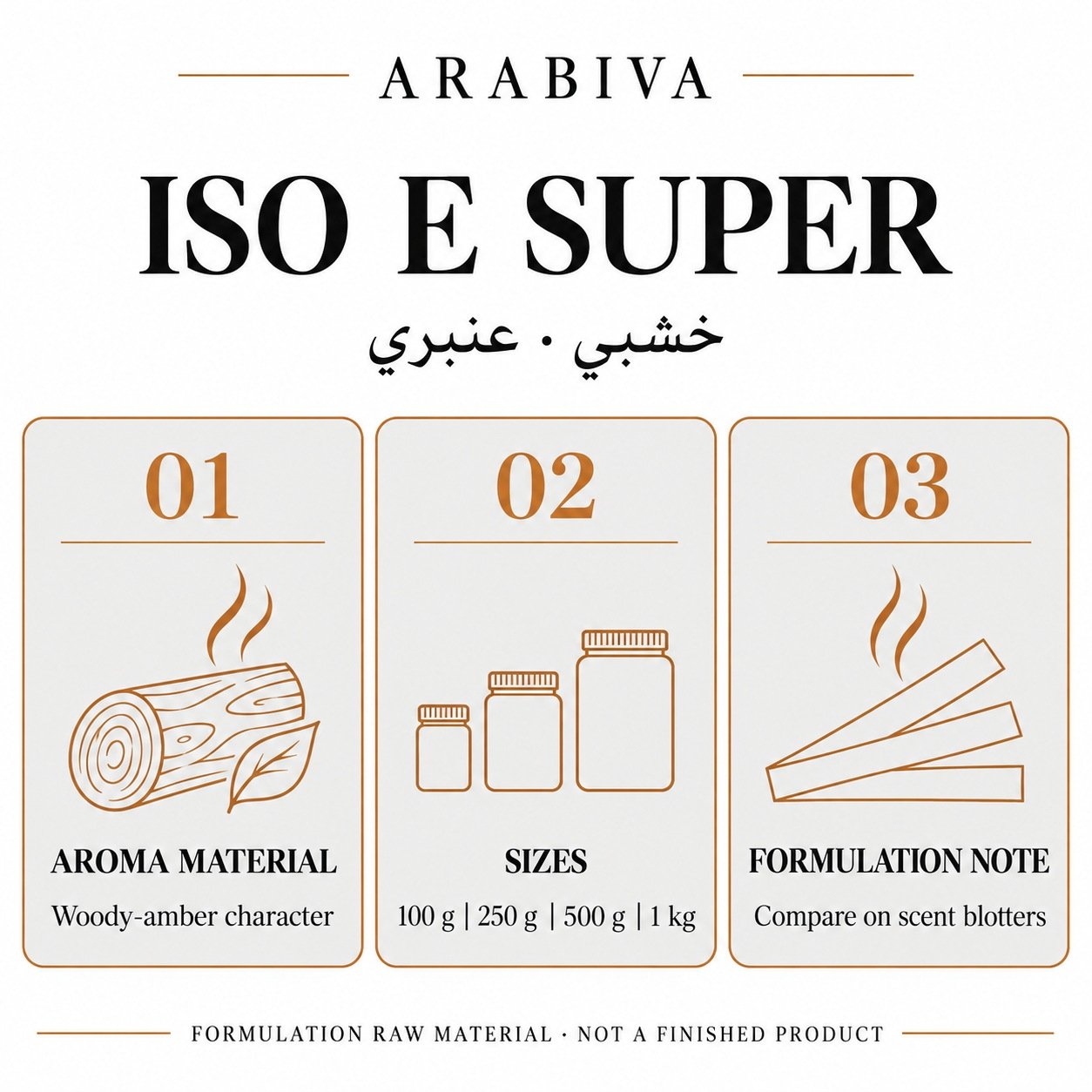 Iso E Super — Woody-amber aroma material — Aroma material — 100 g / 250 g / 500 g / 1 kg